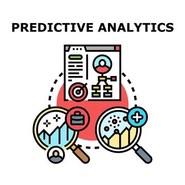 Predictive analytics concept for business forecasting and data analysis Stock Illustration
