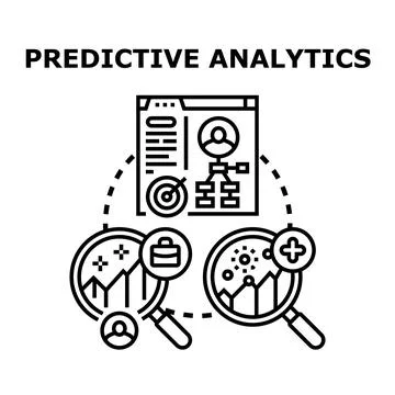 Predictive analytics concept for business forecasting and data analysis Stock Illustration