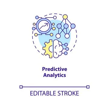 Predictive analytics concept icon Illustrazione stock
