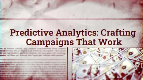 Predictive Analytics Crafting Campaigns That Work Title on Digital Newspaper Stock Footage 317053186