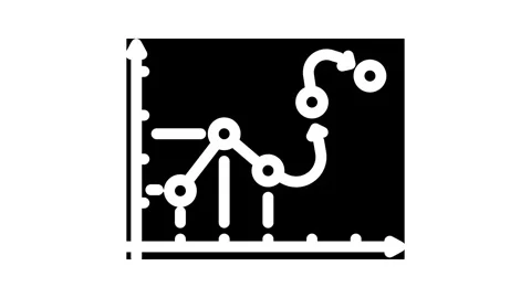 Predictive analytics glyph icon animation Stock Footage 326736022