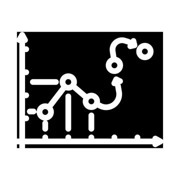 Predictive analytics glyph icon vector illustration Illustrazione stock