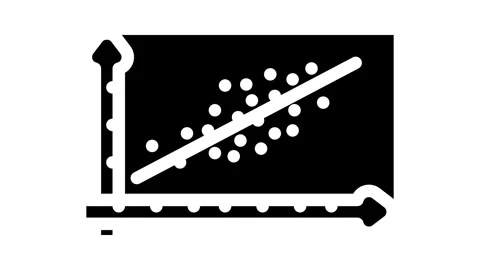 Predictive analytics graph ai integration glyph icon animation Video stock 326732231