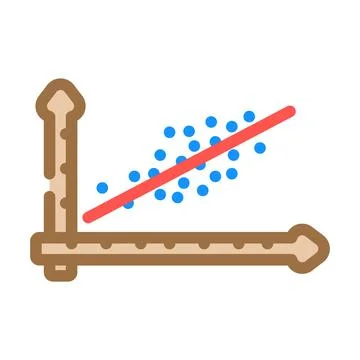 Predictive analytics graph ai integration color icon vector illustration Stock Illustration