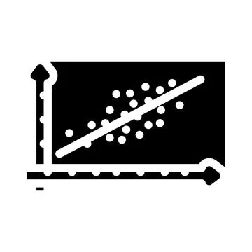 Predictive analytics graph ai integration glyph icon vector illustration Stock Illustration