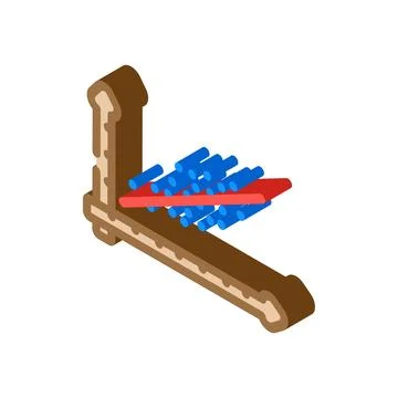 Predictive analytics graph ai integration isometric icon vector illustration Stock Illustration