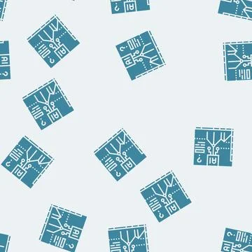 Predictive analytics graph ai integration glyph seamless pattern 스톡 일러스트