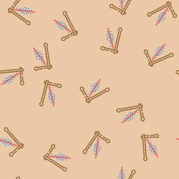 Predictive analytics graph ai integration vector seamless pattern イラスト素材