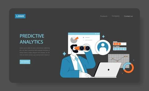 Predictive Analytics in H Vector illustration イラスト素材