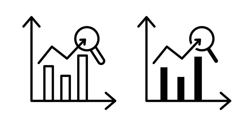 Predictive analytics icon bundle for website design projects 스톡 일러스트