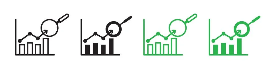 Predictive analytics icon line art vector 스톡 일러스트