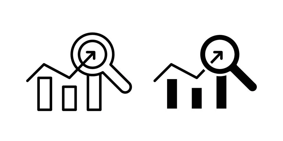 Predictive analytics icon. Line Drawings and Silhouettes icons イラスト素材