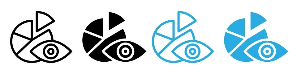Predictive analytics icon logo set vector Stock Illustration