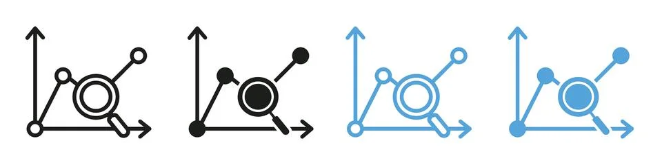 Predictive analytics icon mark in filled style イラスト素材