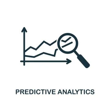Predictive Analytics icon. Monochrome style design from industry 4.0 icon イラスト素材