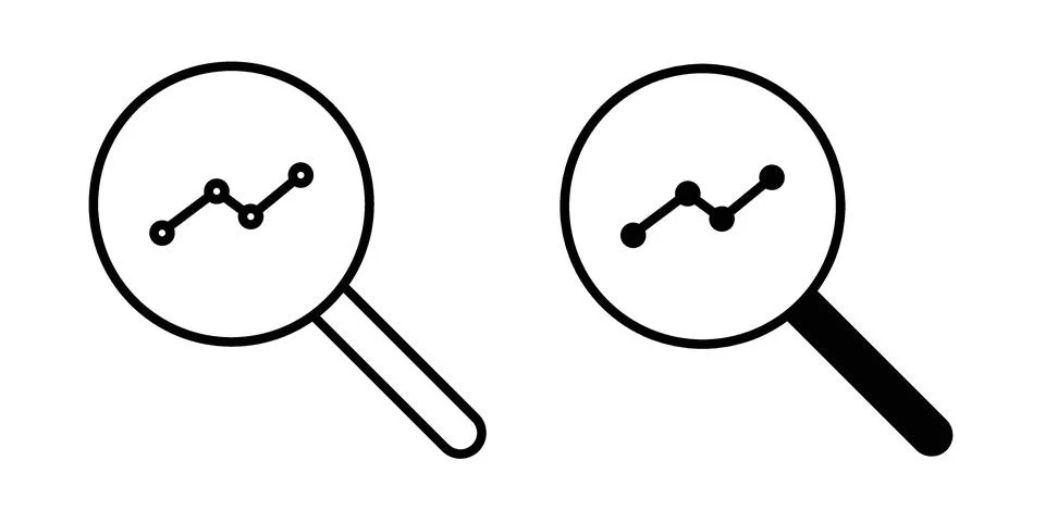 Predictive analytics icon for web projects Stock Illustration