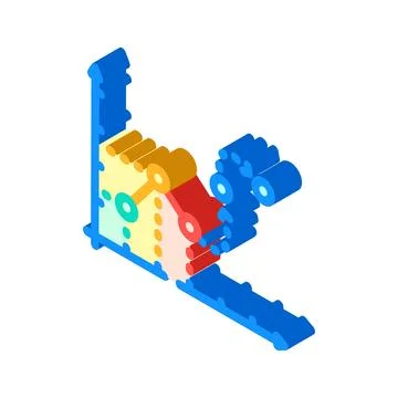 Predictive analytics isometric icon vector illustration Illustrazione stock