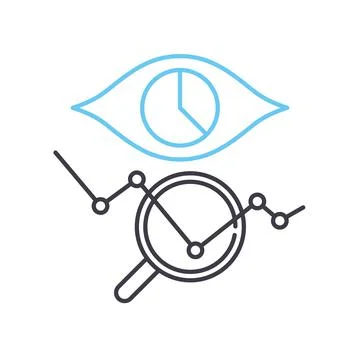 Predictive analytics line icon, outline symbol, vector illustration, concept イラスト素材