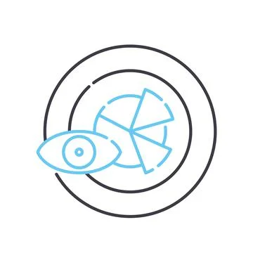 Predictive analytics line icon, outline symbol, vector illustration, concept 스톡 일러스트
