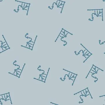 Predictive analytics line vector seamless pattern Stock Illustration