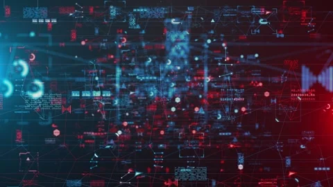 Predictive Analytics Machine Intelligence Networked Algorithms, background  Stock Footage 317807162