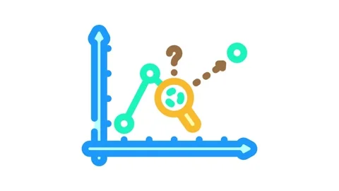 Predictive analytics machine learning color icon animation Stock Footage 327259873