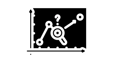 Predictive analytics machine learning glyph icon animation Stock Footage 326735726