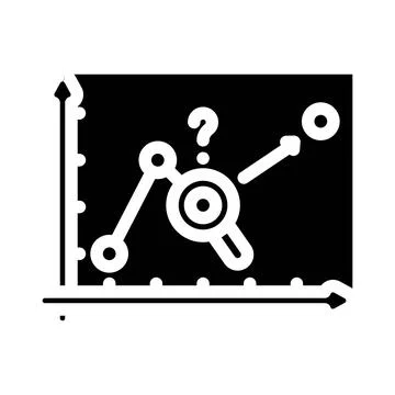 Predictive analytics machine learning glyph icon vector illustration 스톡 일러스트