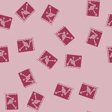 Predictive analytics machine learning glyph vector seamless pattern Illustrazione stock