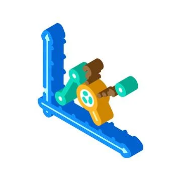 Predictive analytics machine learning isometric icon vector illustration イラスト素材