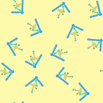 Predictive analytics machine learning vector seamless pattern イラスト素材