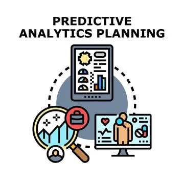 Predictive analytics planning using data management strategy 스톡 일러스트