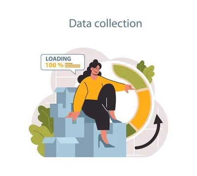 Predictive analytics. Process of using data to forecast future outcome. イラスト素材