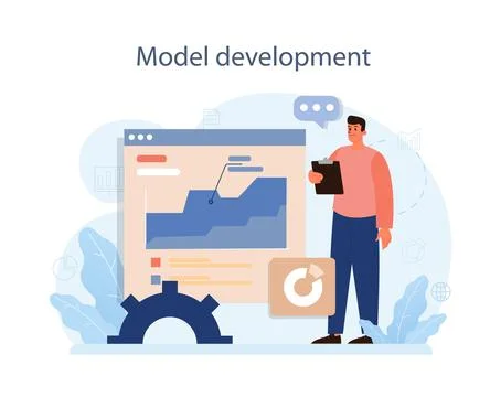 Predictive analytics. Process of using data to forecast future outcome. Stock Illustration