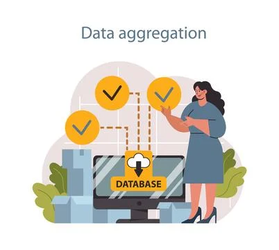Predictive analytics. Process of using data to forecast future outcome. Stock Illustration