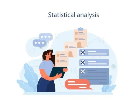 Predictive analytics. Process of using data to forecast future outcome. Stock Illustration