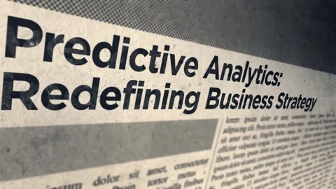 Predictive Analytics Redefining Business Strategy Headline Newspaper Title Stock Footage 317055793
