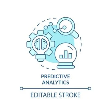 Predictive analytics turquoise concept icon イラスト素材