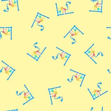 Predictive analytics vector seamless pattern 库存插图