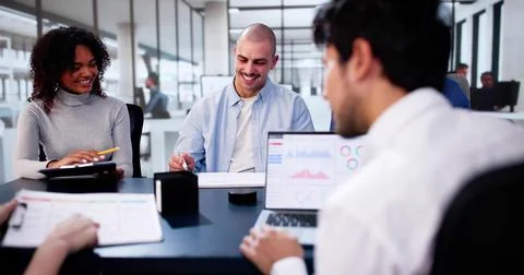 Predictive Business Analytics On Laptop Computer Stock Photos