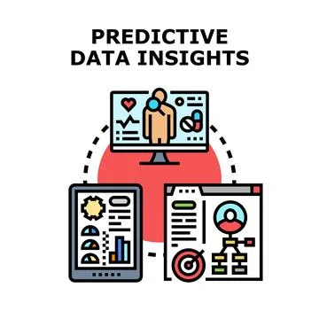 Predictive data insights with digital health information Illustrazione stock