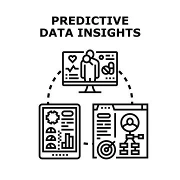 Predictive data insights with digital health information Stock Illustration