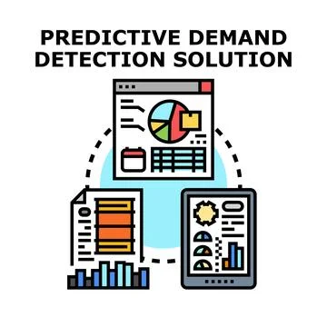 Predictive demand detection solution concept icon 스톡 일러스트