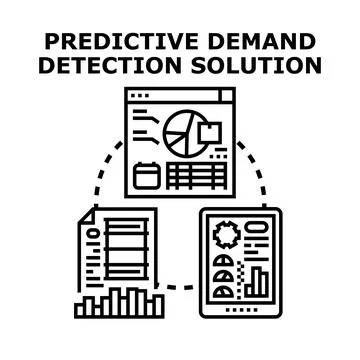 Predictive demand detection solution concept icon 스톡 일러스트