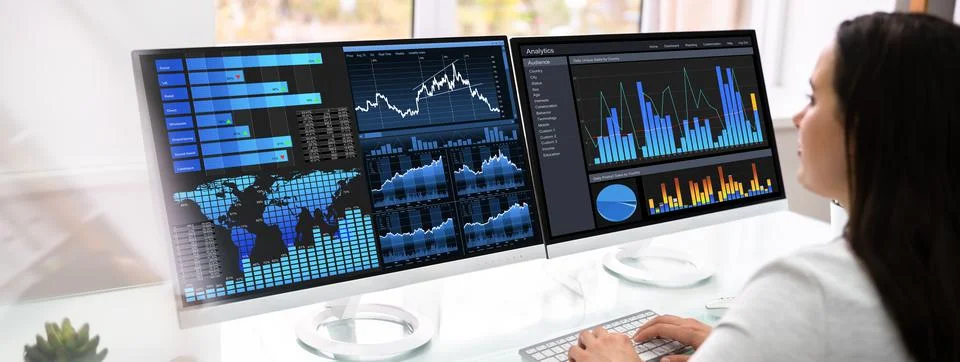 Predictive Financial Analytics KPI Dashboard Data Stock Photos