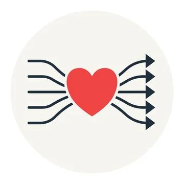 Predictive Flow Node Heart Connect Stock Illustration