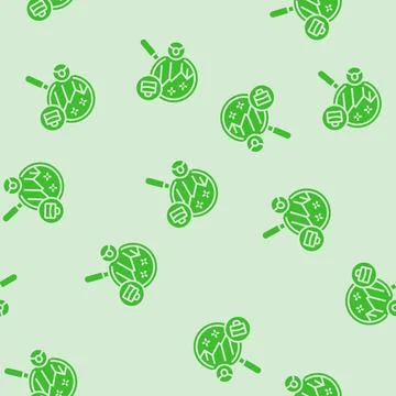 Predictive hiring algorithms head hunting glyph seamless pattern Stock Illustration