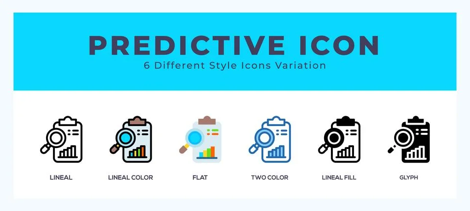 Predictive icon for web. mobile apps and ui. 스톡 일러스트