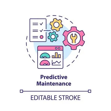 Predictive maintenance concept icon Stock Illustration