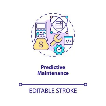 Predictive maintenance concept icon Stock Illustration
